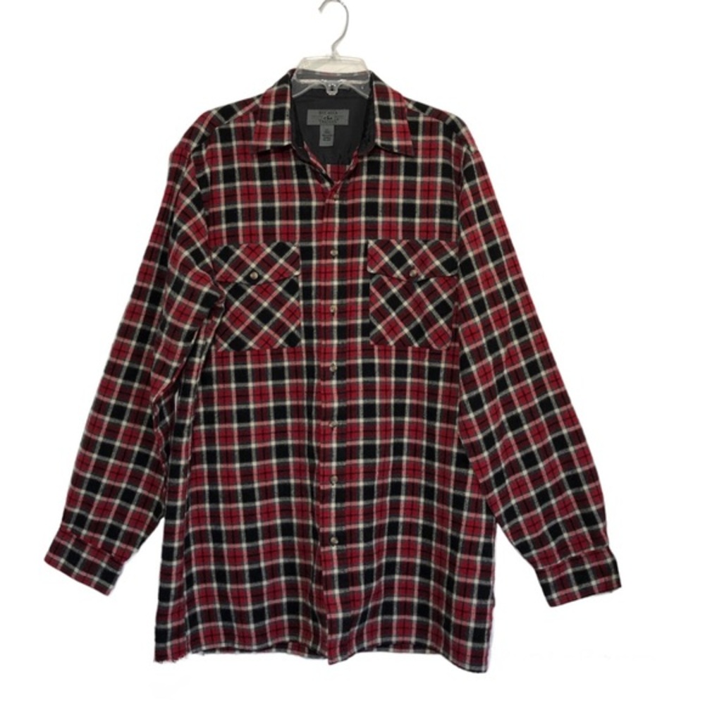 Bay Area Traders Warm Plaid Button Up Long Sleeve Shirt LT TALL